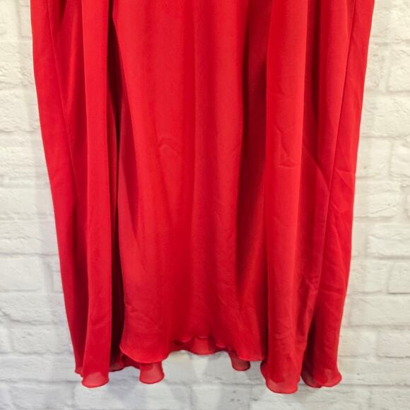 M Solange Satin Red Lace Nightgown Babydoll Lingerie Slip Dress Y2K Size 26 28 - Picture 8 of 10